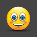 Smiling emoji big brown eyes