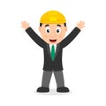 Smiling Engineer Cartoon Character Royalty Free Stock Photo