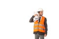 Smiling engineer in formal wear and Royalty Free Stock Photo