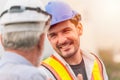 Smiling engineer happy to working together Royalty Free Stock Photo