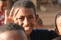 Smiling Eritrean boy makes the sign of ok in the suburbs of Asmara, Eritrea