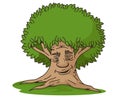 Smiling fabulous tree Royalty Free Stock Photo