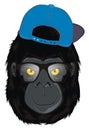 Funny and stylish gorilla