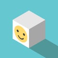 Smiling face cube, happiness Royalty Free Stock Photo