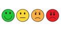 Smiling Face Evaluation Positive And Negative Feedback Emotion Icon Set Royalty Free Stock Photo