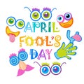 Smiling Face First April Fool Day Happy Holiday Greeting Card Royalty Free Stock Photo