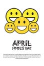 Smiling Face First April Fool Day Happy Holiday Greeting Card
