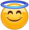 Smiling face with halo emoticon