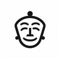 Smiling Face Icon Inspired By Paul Rand And Ritualistic Masks