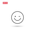 Smiling face icon vector design isolated