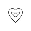 Smiling Face With Sunglasses emoticon outline icon