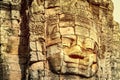 Smiling Faces of Bayon temple in Angkor Thom Royalty Free Stock Photo