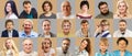 Smiling faces. Happy group of multiethnic positive people men and women Royalty Free Stock Photo