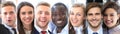 Smiling faces. Happy group of multiethnic people men and women. Royalty Free Stock Photo