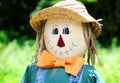 Smiling fall scarecrow face Royalty Free Stock Photo