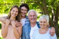 Smiling family hugging Royalty Free Stock Photo