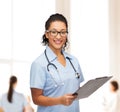 Smiling female african american doctor or nurse Royalty Free Stock Photo