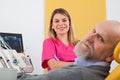 Smiling female dentist with patient Royalty Free Stock Photo