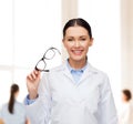 Smiling female doctor with eyeglasses Royalty Free Stock Photo