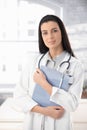 Smiling female doctor portrait Royalty Free Stock Photo