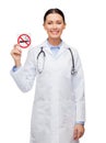 Smiling female doctor with stethoscope Royalty Free Stock Photo