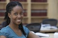 Smiling Female Office Worker In Office