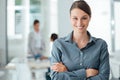 Smiling female office worker portrait Royalty Free Stock Photo