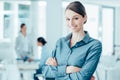 Smiling female office worker portrait Royalty Free Stock Photo