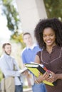 Smiling Female Student On College Campus Royalty Free Stock Photo