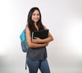 Smiling Female Student Ready For Class Royalty Free Stock Photo