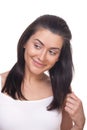 Smiling flirty girl Royalty Free Stock Photo