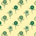 Smiling floral pattern wallpaper for stylish fabric and print designs. Royalty Free Stock Photo
