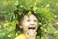 Smiling Flower Child Royalty Free Stock Photo