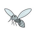 Smiling flying mosquito Royalty Free Stock Photo