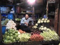 Smiling and friendly vegetable seller, Dadar vegetable market Mumbai