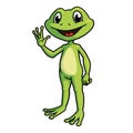 Smiling frog waving hand Royalty Free Stock Photo