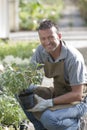 Smiling gardener