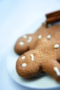 Smiling ginger bread man Royalty Free Stock Photo