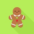 Chocolate Gingerbread Character with Red and Green Scarf Royalty Free Stock Photo