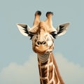 Smiling Giraffe: Realistic Hyper-detailed Rendering And Cartoonish Character Design