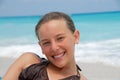 Smiling girl at the beach Royalty Free Stock Photo