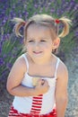 Smiling girl with cookies