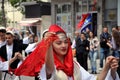 Smiling girl in national costume