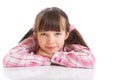 Smiling girl in pigtails Royalty Free Stock Photo