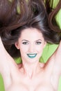 Smiling girl posing skin hair and beauty make-up concept Royalty Free Stock Photo