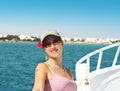 Smiling Girl At Sea Travel Royalty Free Stock Photo