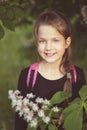 Smiling girl springtime Royalty Free Stock Photo