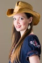 Smiling Girl in Western Outfit