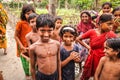 Smiling girls and boys in Bangladesh