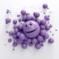 Smiling Globs Surrounded By Particles: A Minimalistic And Surrealistic Art Style By Even Mehl Amundsen